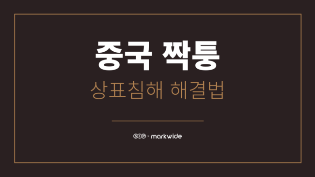 중국짝퉁 상표침해